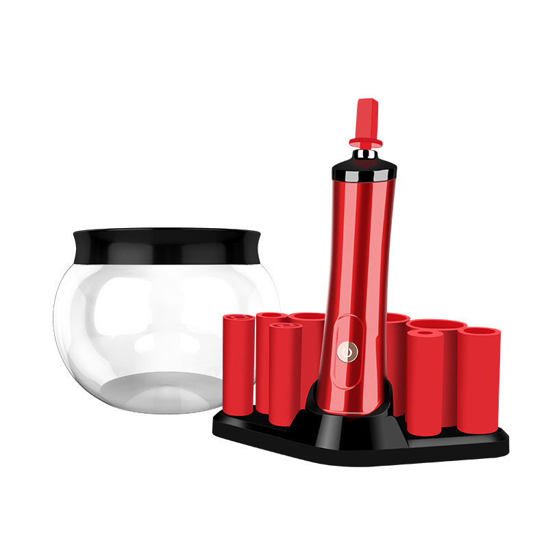 Electric makeup brush scrubber