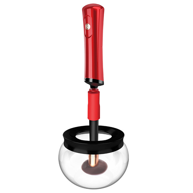 Electric makeup brush scrubber