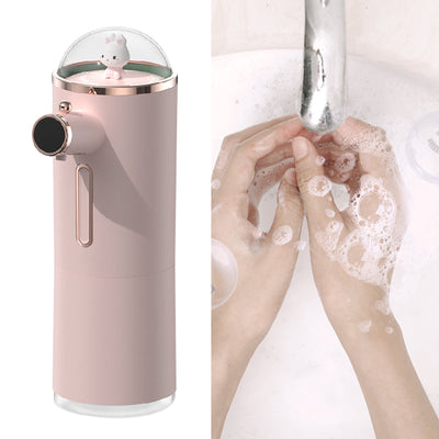 Automatic Foam Soap Dispenser Cute Intelligent Infrared Sensor Waterproof Rechargeable Touchless Automatic Soap Dispenser Pink